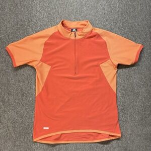 Vintage NIKE ACG Cycling Jersey Men's MED RED 3/4 Zip Short Sleeve Shirt Size:L